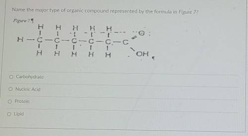 Name the major type of organic compound represented by the formula in figure 7​