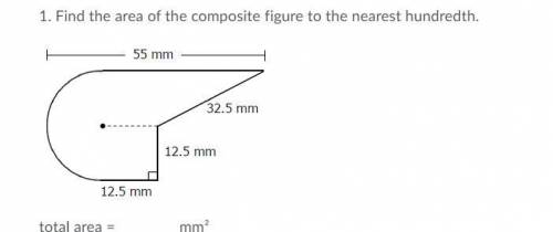 Find the area of the composite figure to the nearest hundredth.
