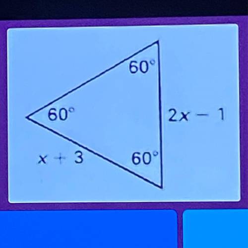What is x? please explain your answer