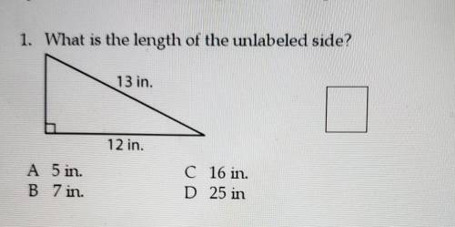 What is the length of the unlabled side of the triangle?