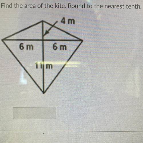 Find the area of the kite. Round to the nearest tenth.