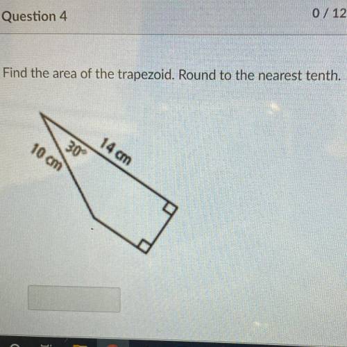 Find the area of the trapezoid. Round to the nearest tenth.