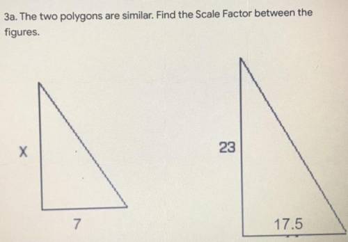 The two polygons are similar. Find the Scale Factor between the
figures.