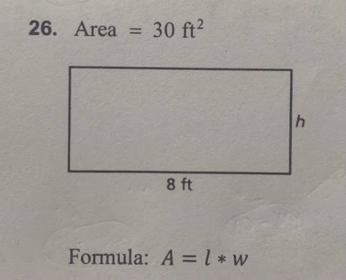Solve for h. Please show work.