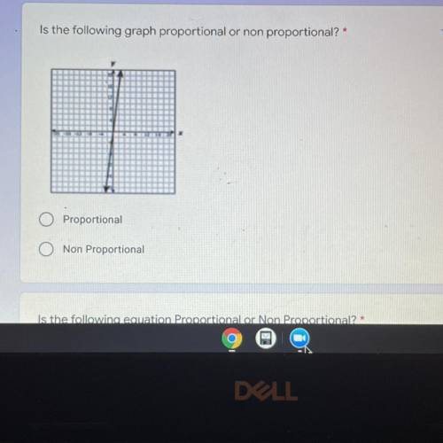 Is the following graph proportional or non proportional?
PLS HELP:((
