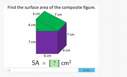 What is the surface area of this composite figure?