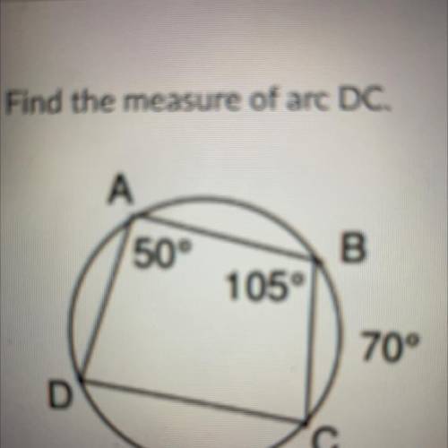 Find the measure of arc DC ?