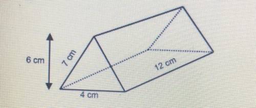 What is the surface area of the prism below?
