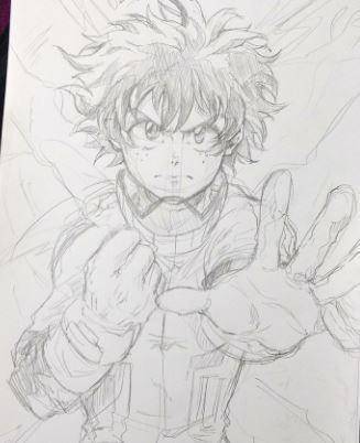 Here's the deku drawing, forgot who suggested it.. so let's say it was pikachu-man