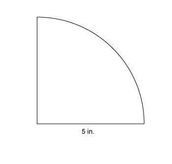 What is the aproxamate perimiter of this 1/4 circle