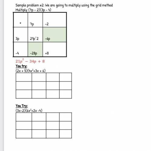How do I solve both with the grid method