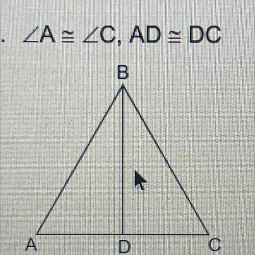 Which theorem(SSS, SAS, ASA, or AAS) would prove the triangles congruent?