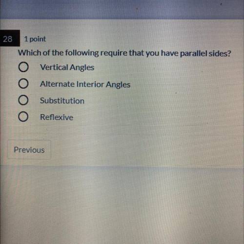 Which of the following require that you have parallel sides