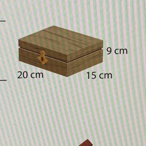 Pls help. Cindi wants to cover the top and sides of this box with glass tiles that

are 1 cm squar
