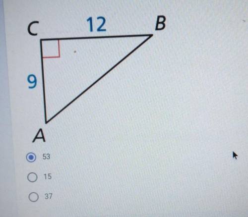 Find the measure of angle B. Round your answer to the nearest whole number.​