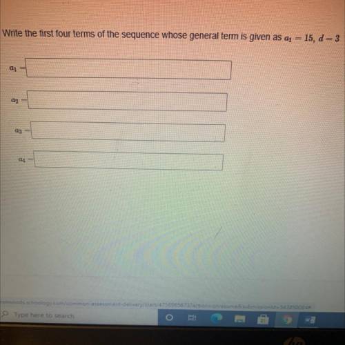 Find the first four terms of the sequence