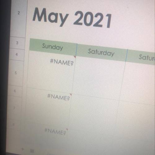 What does it mean where it says “#Name” on a FITT Plan Calendar?