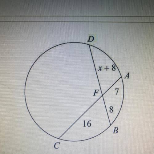 Find the measure of line segment DF.
A)
12
B)
13
C)
14
D)
15