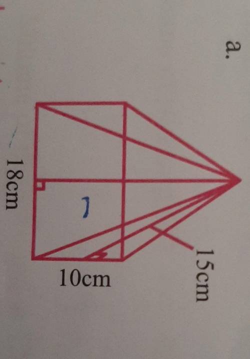 Find lateral surface of rectangular pyramid​