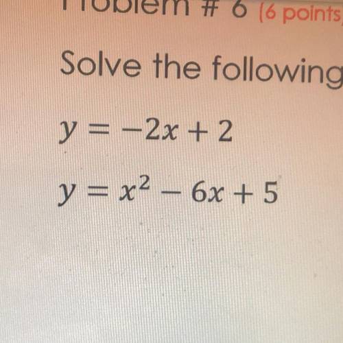 Solve the systems algebraically please help :(