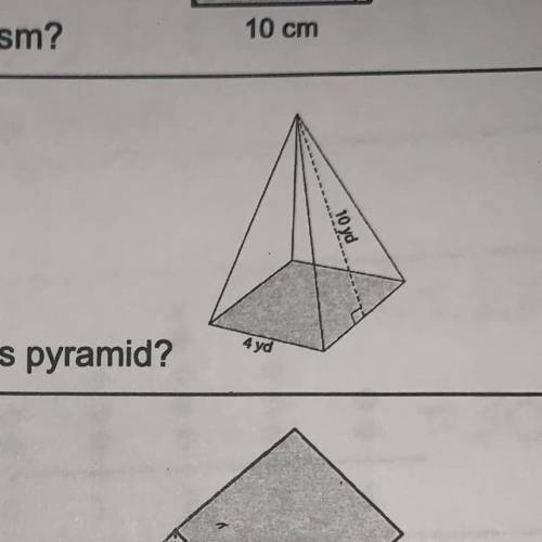 2. What is the surface area of this pyramid? 
PLEASE HELPPP