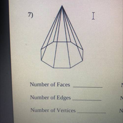 Number of faces?
number of edges?
number of vertices?