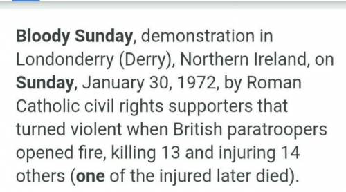 Can you give me a description of what happened on Bloody Sunday??