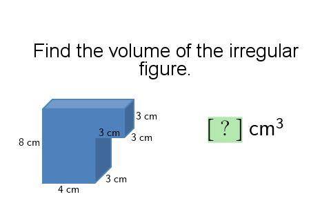 Find the volume of the irregular figure