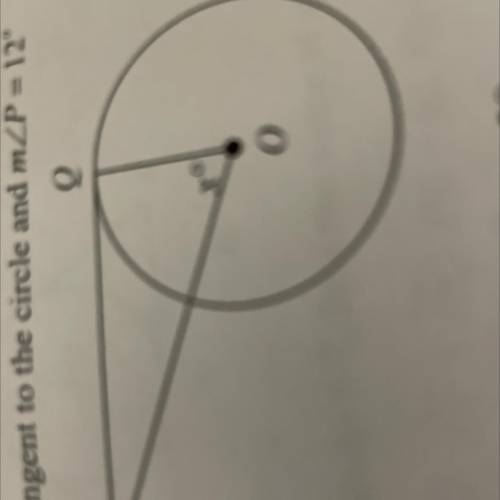 Pq is the tangent to the circle and m