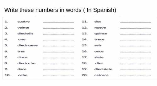 HEY CAN ANYONE PLS ANSWER DIS SPANISH WORK!