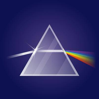 A prism is often used to show the different wavelengths of light or colors that can be found in whi