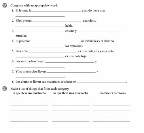 Please help me with Spanish