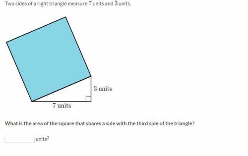 PLEASE HELP 35 POINTS
Two sides of a right triangle measure 777 units and 333 units.