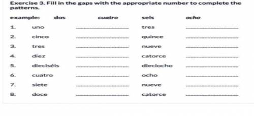 HEY CAN ANYONE PLS ANSWER DIS SPANISH WORK!
ITS A PATTERN BTW