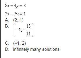Use substitution to solve the system of equations.