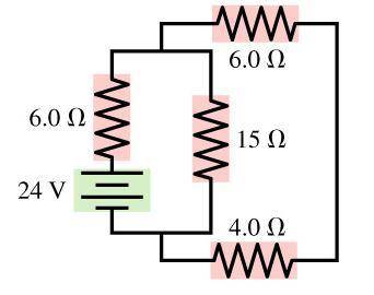 A) For the circuit shown in the figure, find the current through resistor R1=6.0Ω(left).

b) For t