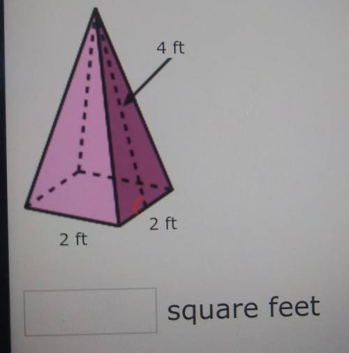 What is the surface area of this rectangular pyramid? ​