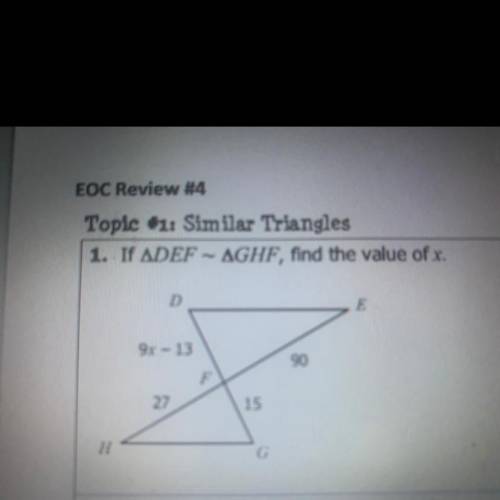 PLEASE HELP. I don’t understand this and need help
Find the value of X