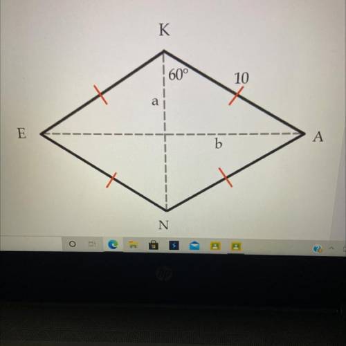 What is the area of rhombus KANE? Round your answer to the nearest tenth. ##.# (Don’t include units
