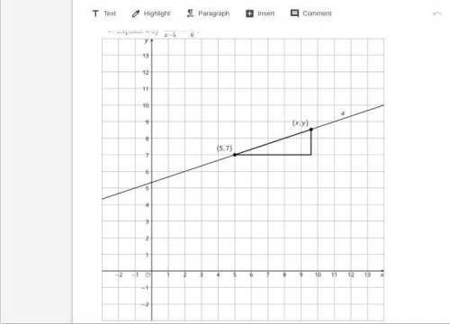 1. Explain why the slope of line a is 2/6 .

2.What is the length of the vertical side of the tria
