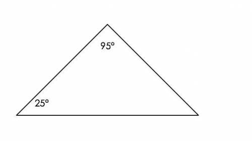 What does the missing angle in the triangle measure? HELPPPPPPP MEEEEEEEE FASTTTT PLSSSSSSS