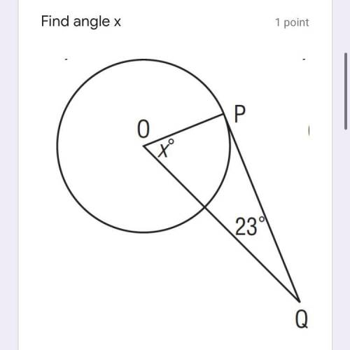 Find the angle of x please
