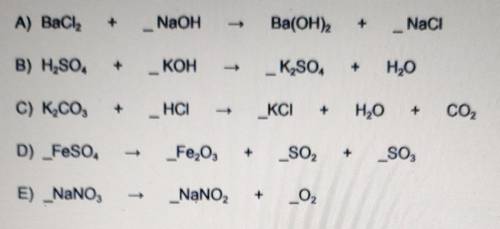 3. Balance the chemical equations​