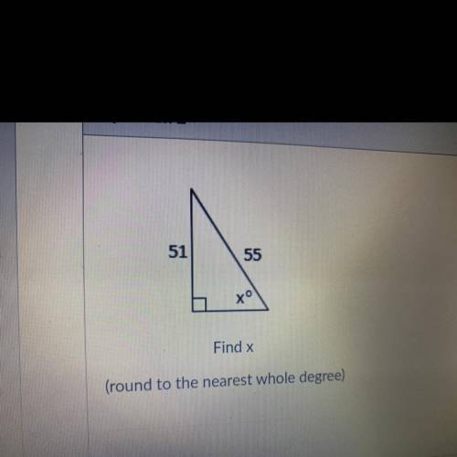 Find x to the nearest whole degree