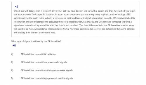 What type of signal is utilized by the GP's satellite ?