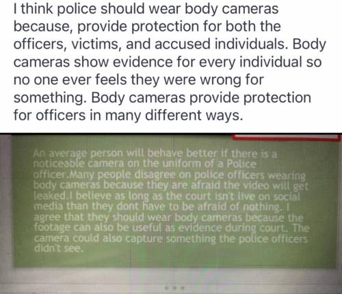 Which introduction is best for why police should wear body cameras?
