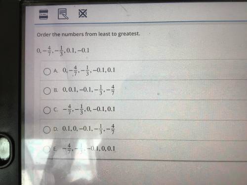 Pls help 10 points! 
Order the numbers from LEAST to GREATEST