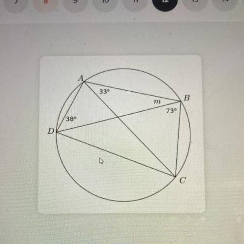 Consider the diagram and solve for m