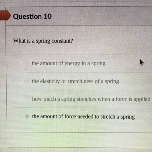 PLS HELP! What is a spring constant?