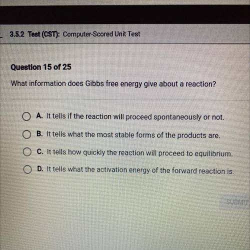 What information does Gibbs free energy give about a reaction?